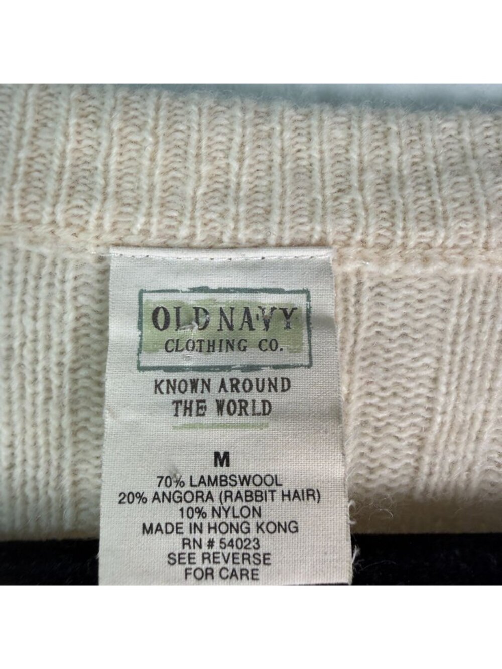 Old Navy Vintage Cardigan Lambswool Angora Blend Size M Y2K Gilmore Girls Fall - Picture 4 of 7